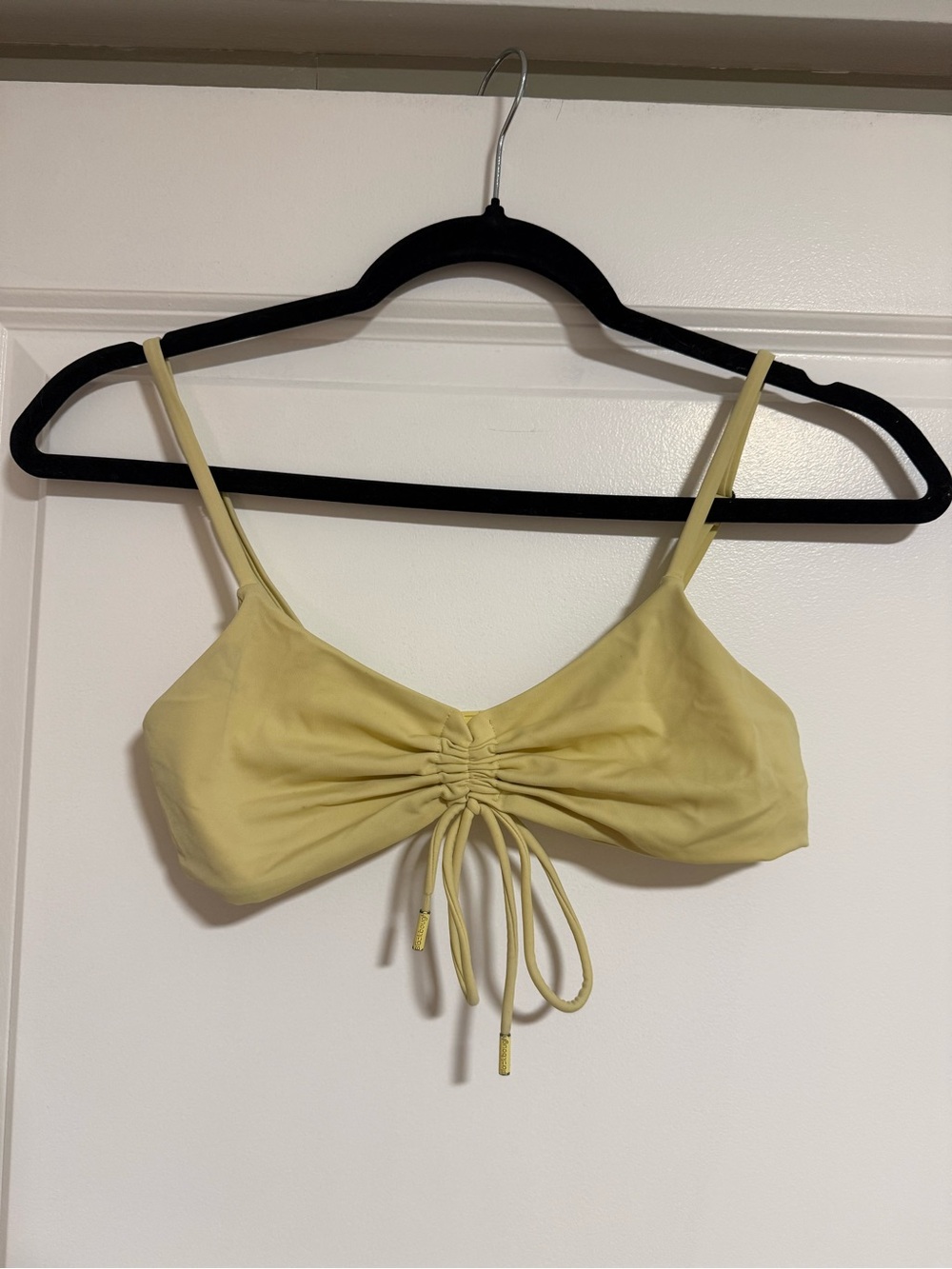 Blackbough Pale Yellow Bikini Top with Drawstring